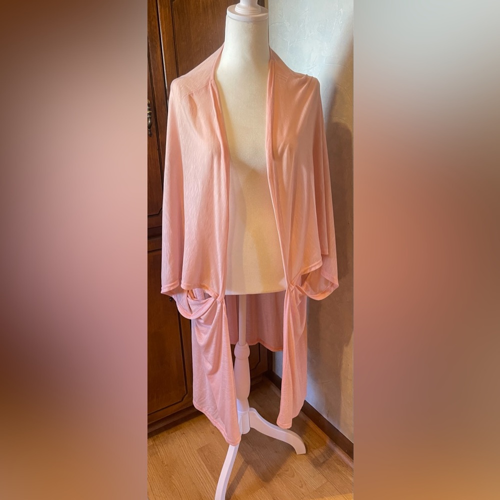 Amaryllis Light Peach Sheer Cardigan